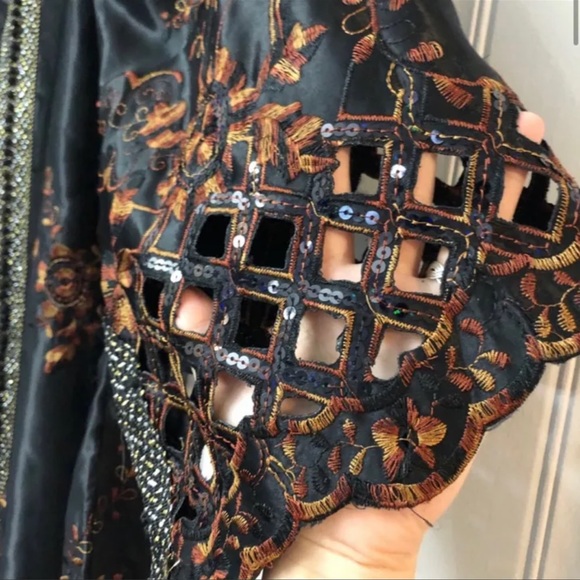 🆕 Black Kaftan NEW - Picture 4 of 8